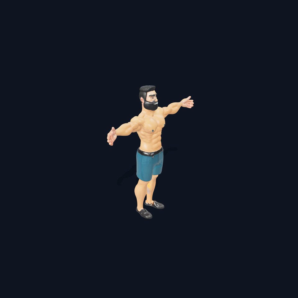 Stylized Athletic Male Figure Model Pack